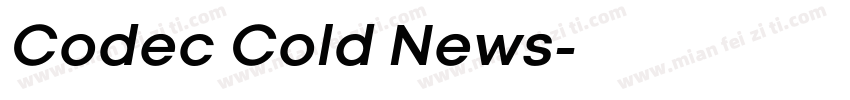 Codec Cold News字体转换